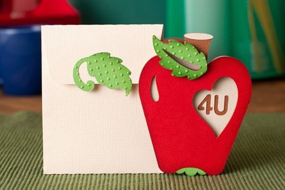 4 U Apple Card: 3D SVG for Kids Projects