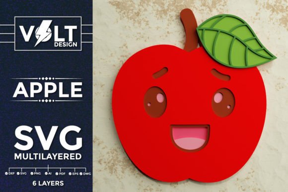 Back to School Apple SVG Multilayered: 3D SVG for Shadow Boxes