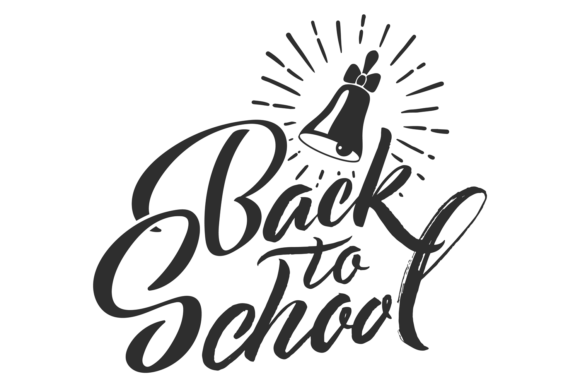 Back to School Emblem. Hand Drawn Words Graphics