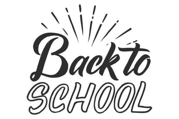 Back to School Logo: Hand Drawn Black El Graphics