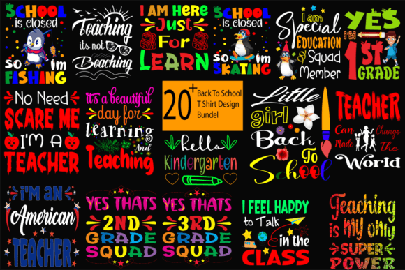 Back to School T-Shirt Design Bundle 2