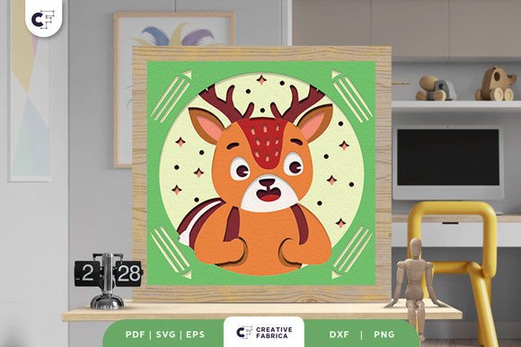 Deer Back to School 3D SVG for School Branding