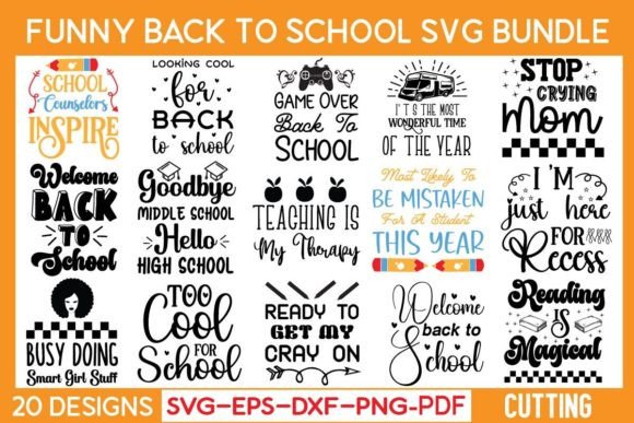 Funny Back to School SVG Bundle