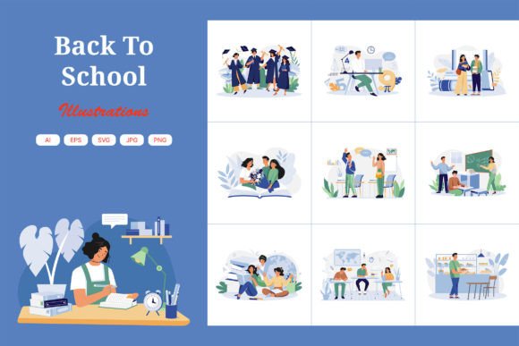 M596_Back to School Illustration Pack 1: Graphics & Illustrations