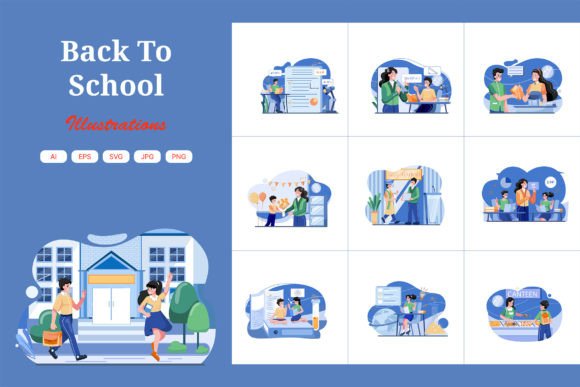 M610_Back to School Illustration Pack: Graphics & Illustrations