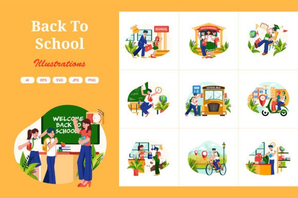 M620_Back to School Illustration Pack: Graphics & Illustrations