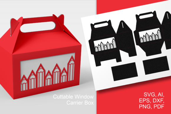 Pencils Window Var 2 Gable Box Template