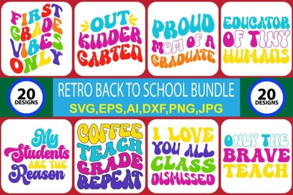 Retro Back to School Bundle Vol.2: Bundles for Local Branding