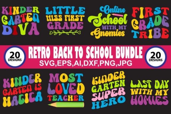 Retro Back to School Bundle Vol.3