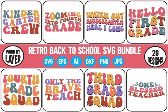 Retro Back to School SVG Bundle Vol.2