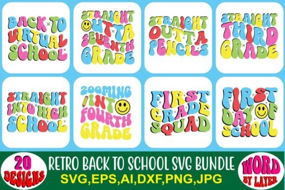 Retro Back to School SVG Bundle Vol.3