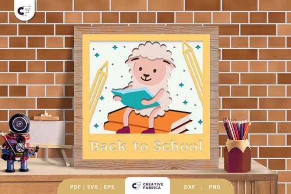 School-Themed 3D SVG for Creative Projects